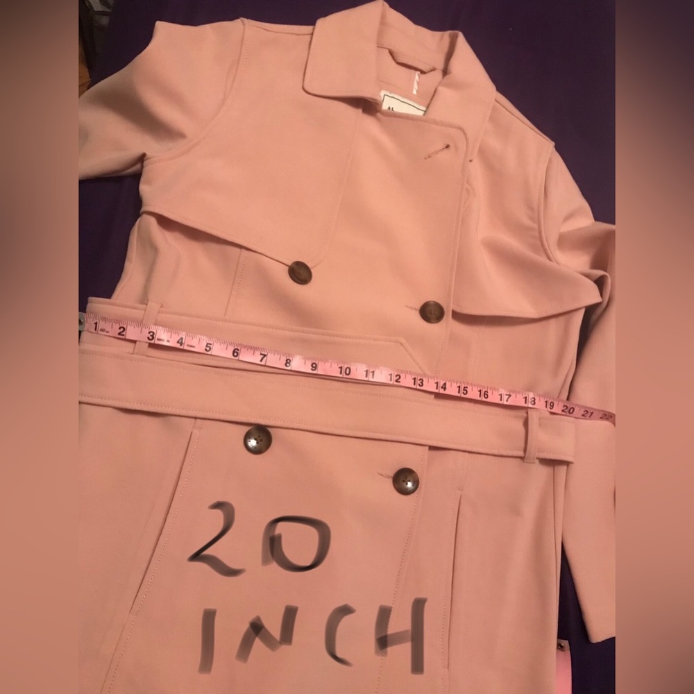 Elegant Pink Trench Coat - Picture 15 of 15